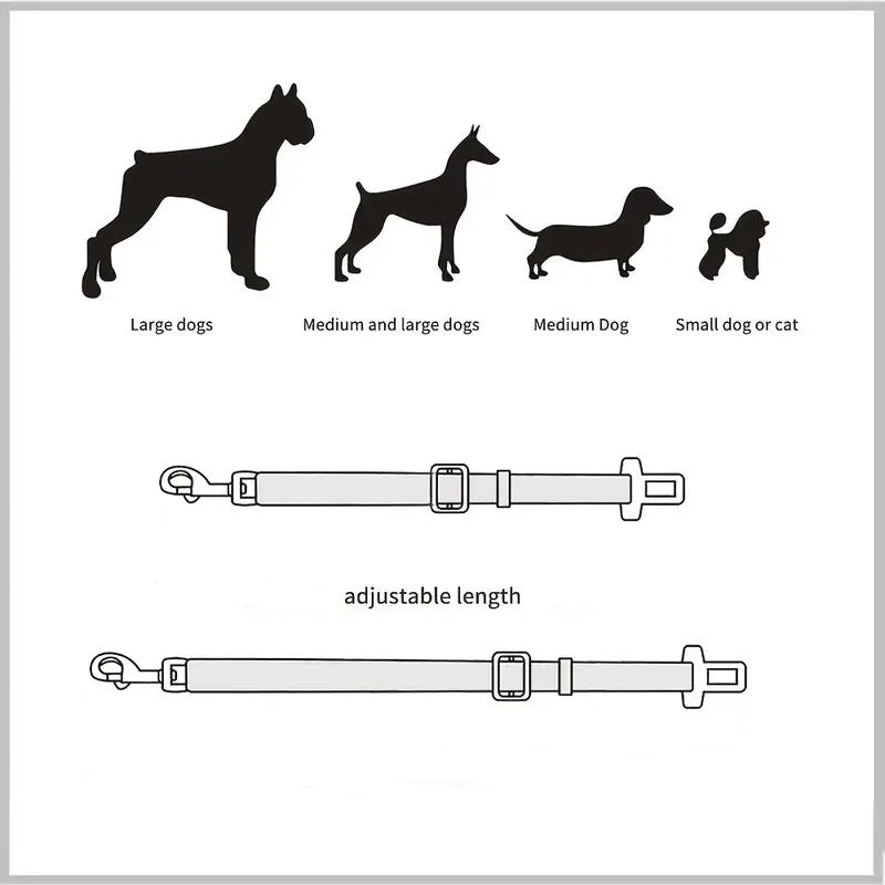 Retractable Adjustable Car Pet Seat Belt for Safety